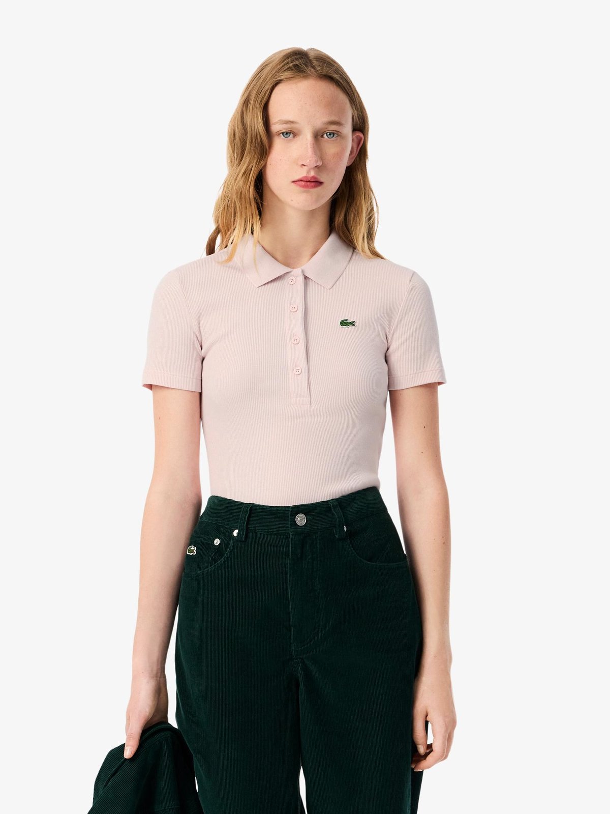 Slim Fit L.12.D Ribbed Cotton Polo Shirt Nidus | Lacoste Australia