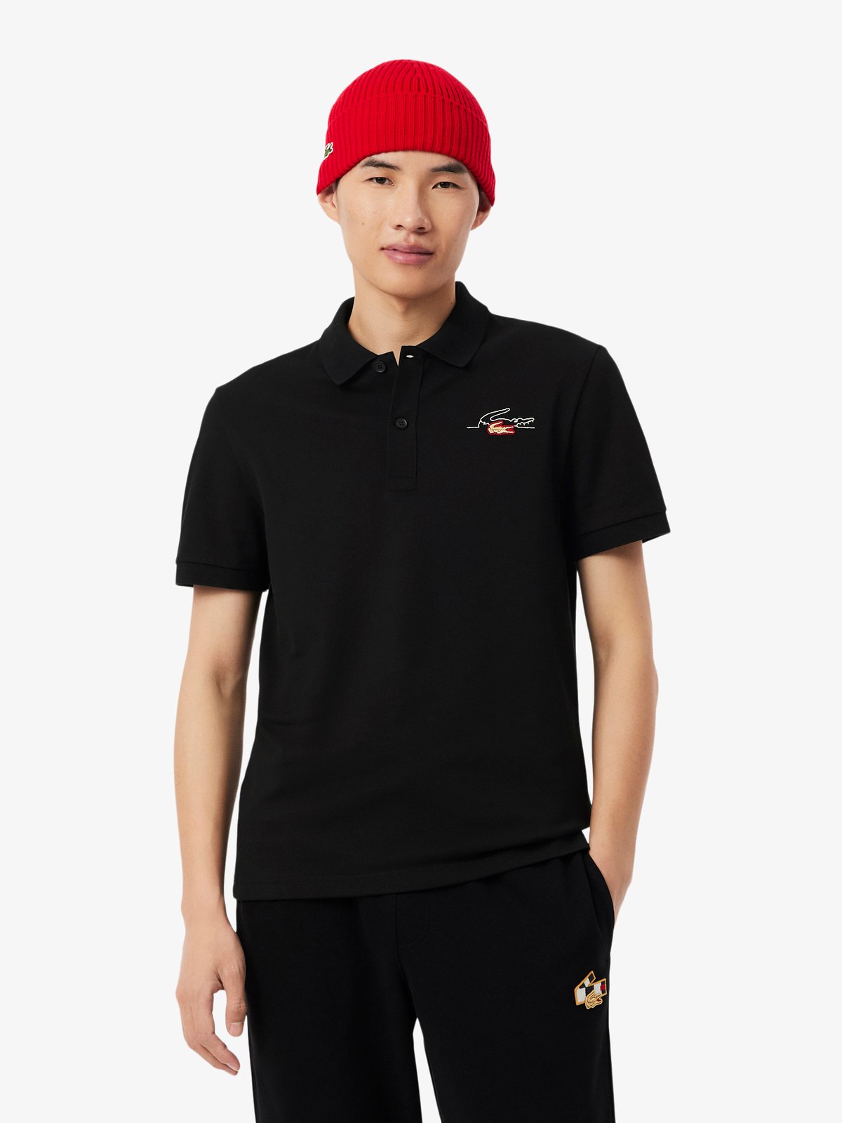 Lacoste Lunar New Year Piqué Polo Shirt Black | Lacoste Australia