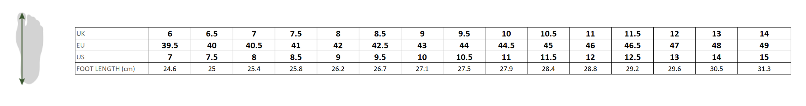 lacoste footwear size guide - mens