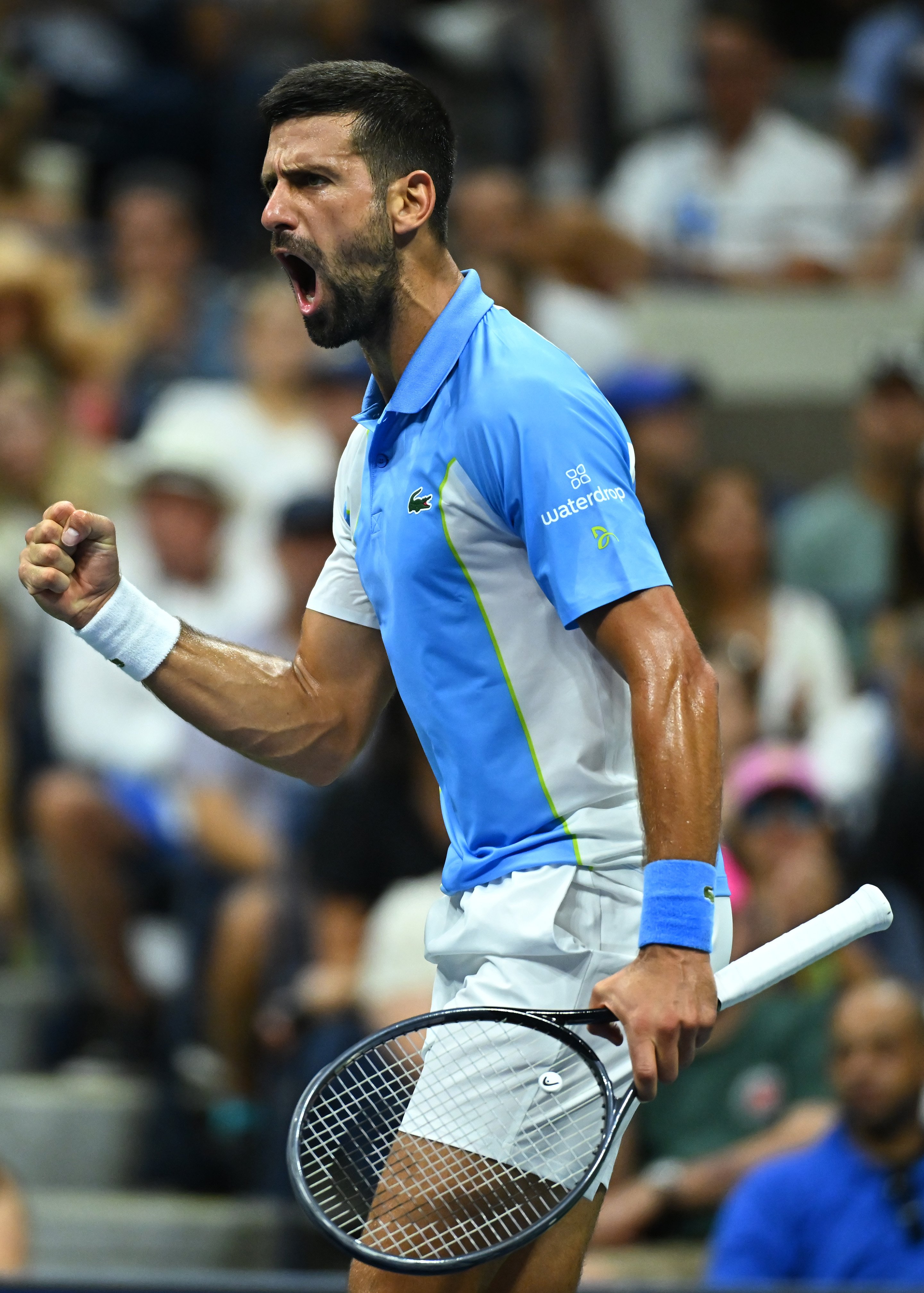 Novak in Lacoste Celebrating