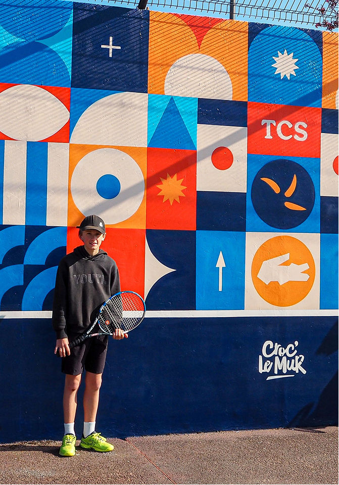 Multi Colour Tennis Practice Wall