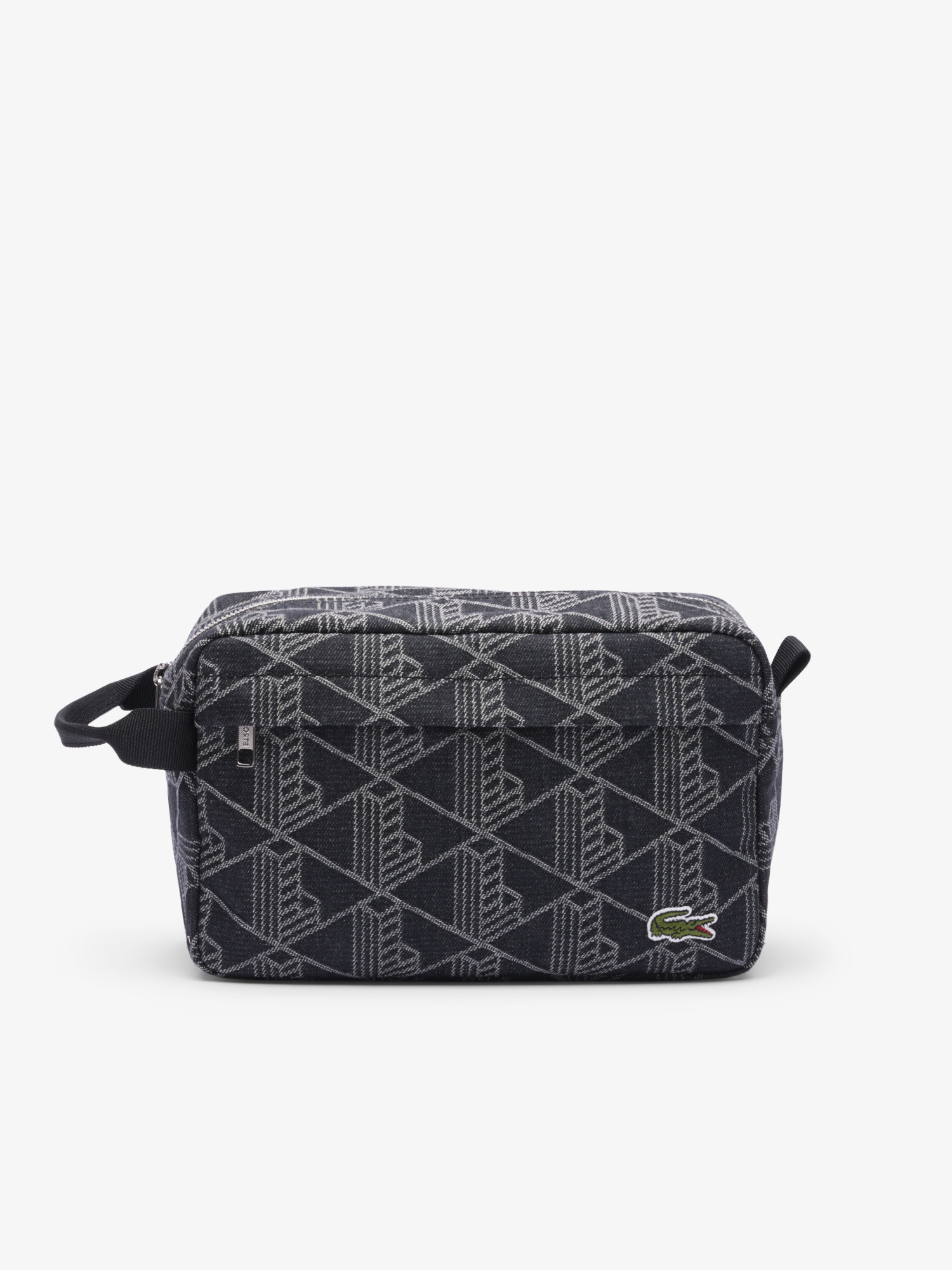 Lacoste Neocroc Jacquard Motif Toiletry Bag Denim Noir | Lacoste