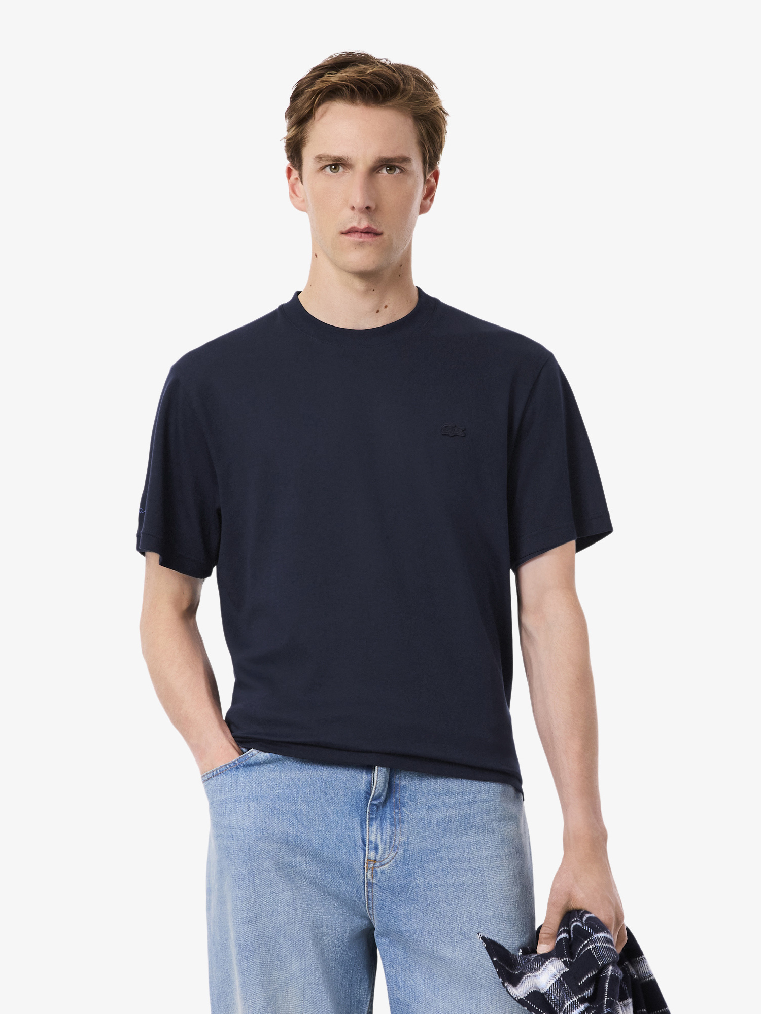 Embroidered Signature T-shirt Black | Lacoste Australia