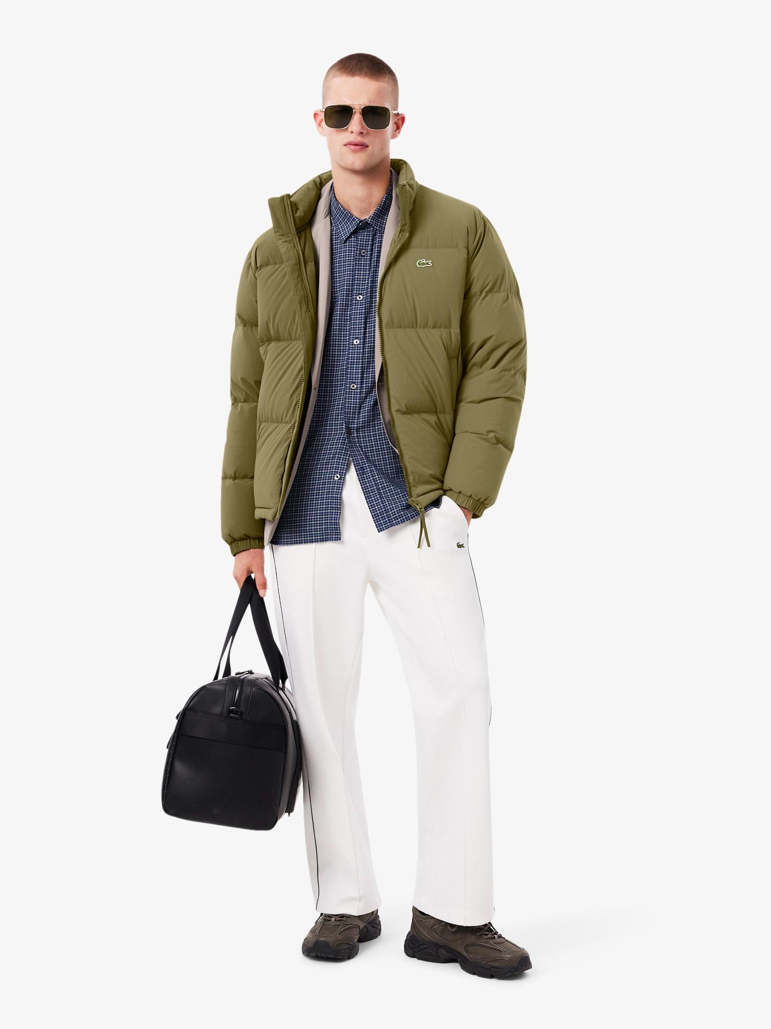 Water-Repellent Hooded Down Jacket Olive | Lacoste Australia