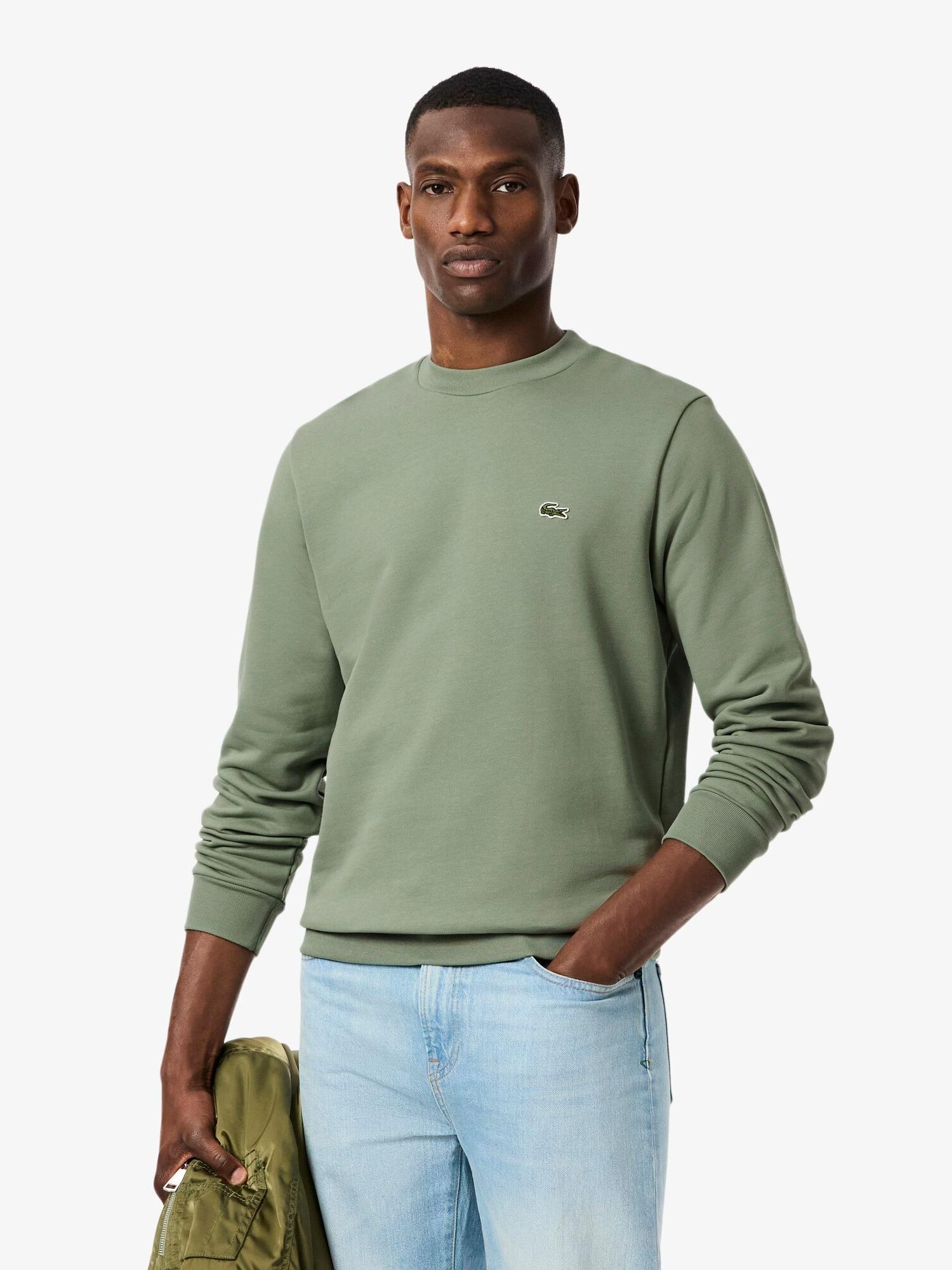 Classic Fit Fleece Sweatshirt Thyme | Lacoste Australia