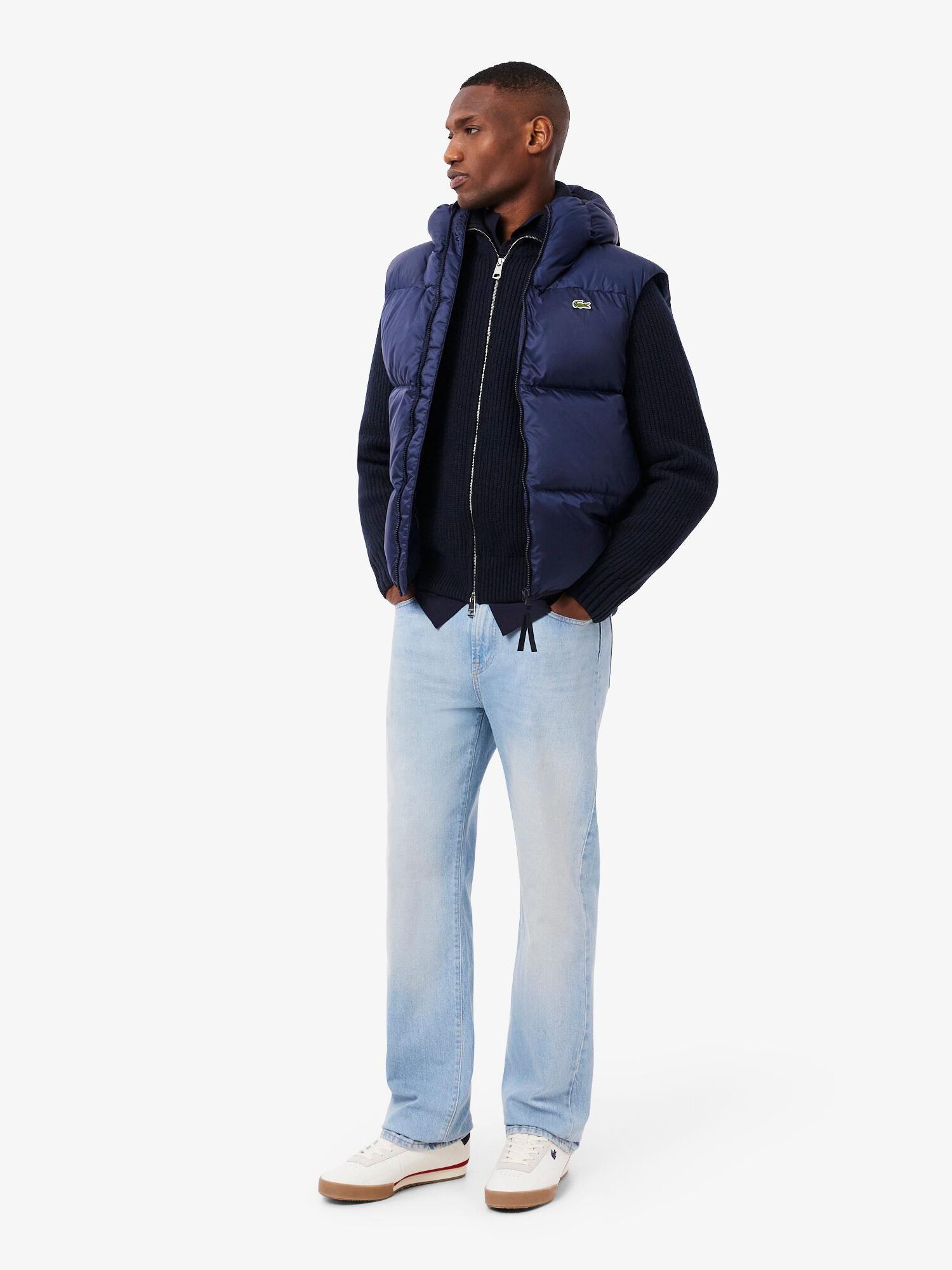 Wool High Neck Zipped Sweater Navy Blue | Lacoste Australia