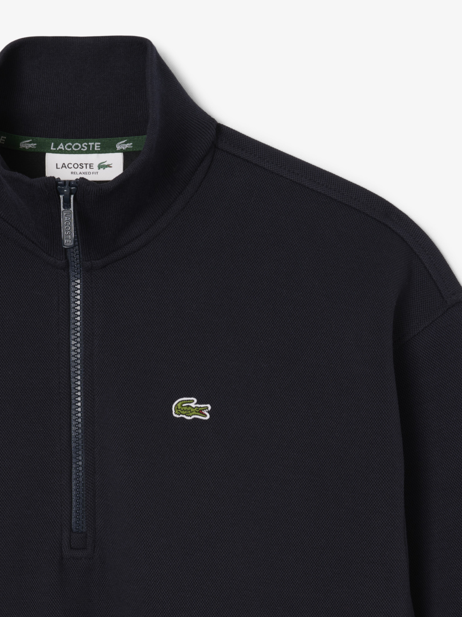 High Neck Zipped Piqué Sweatshirt Velvet | Lacoste Australia
