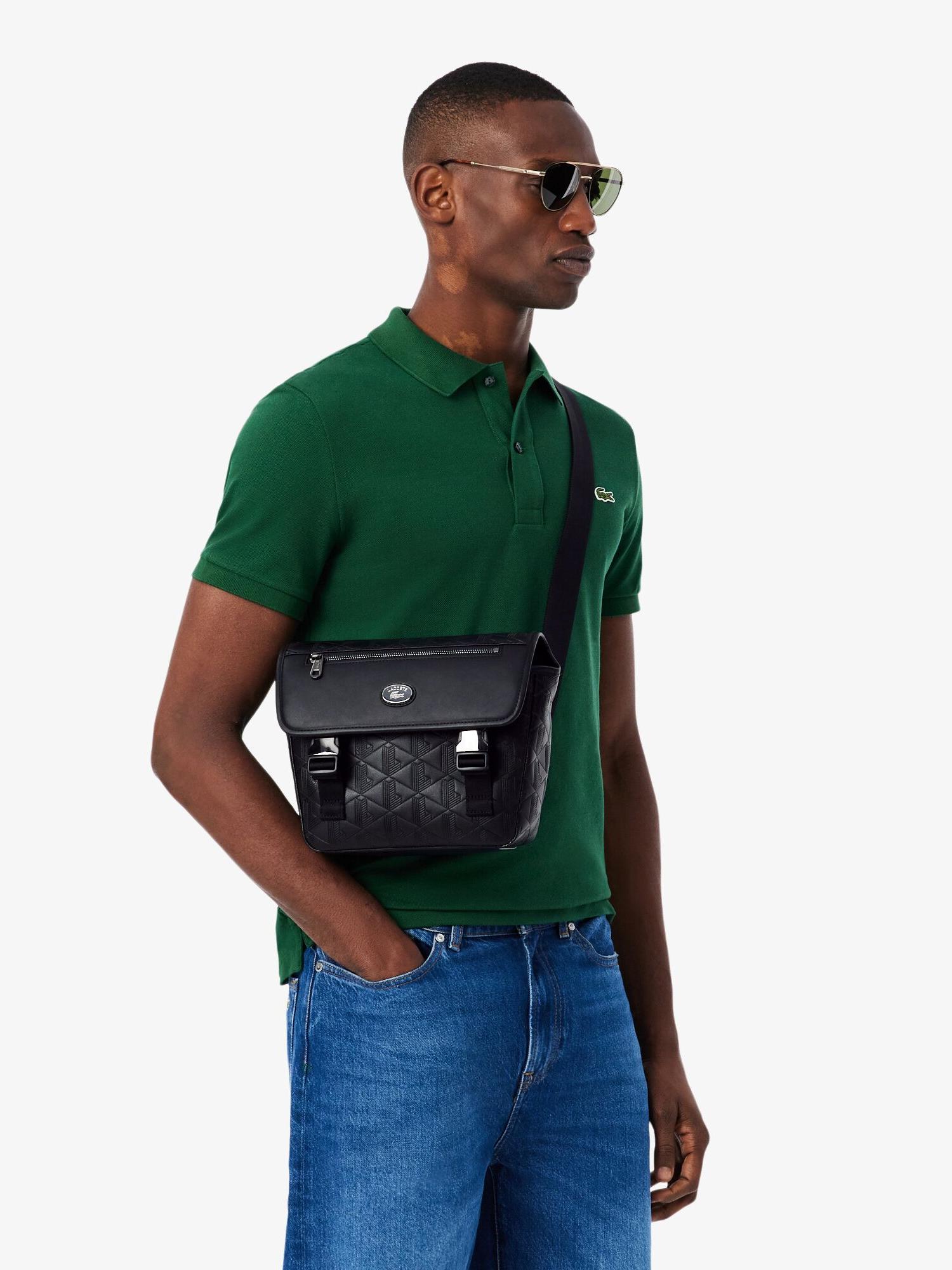 Lacoste Small Nomogramme Messenger Bag Noir | Lacoste Australia