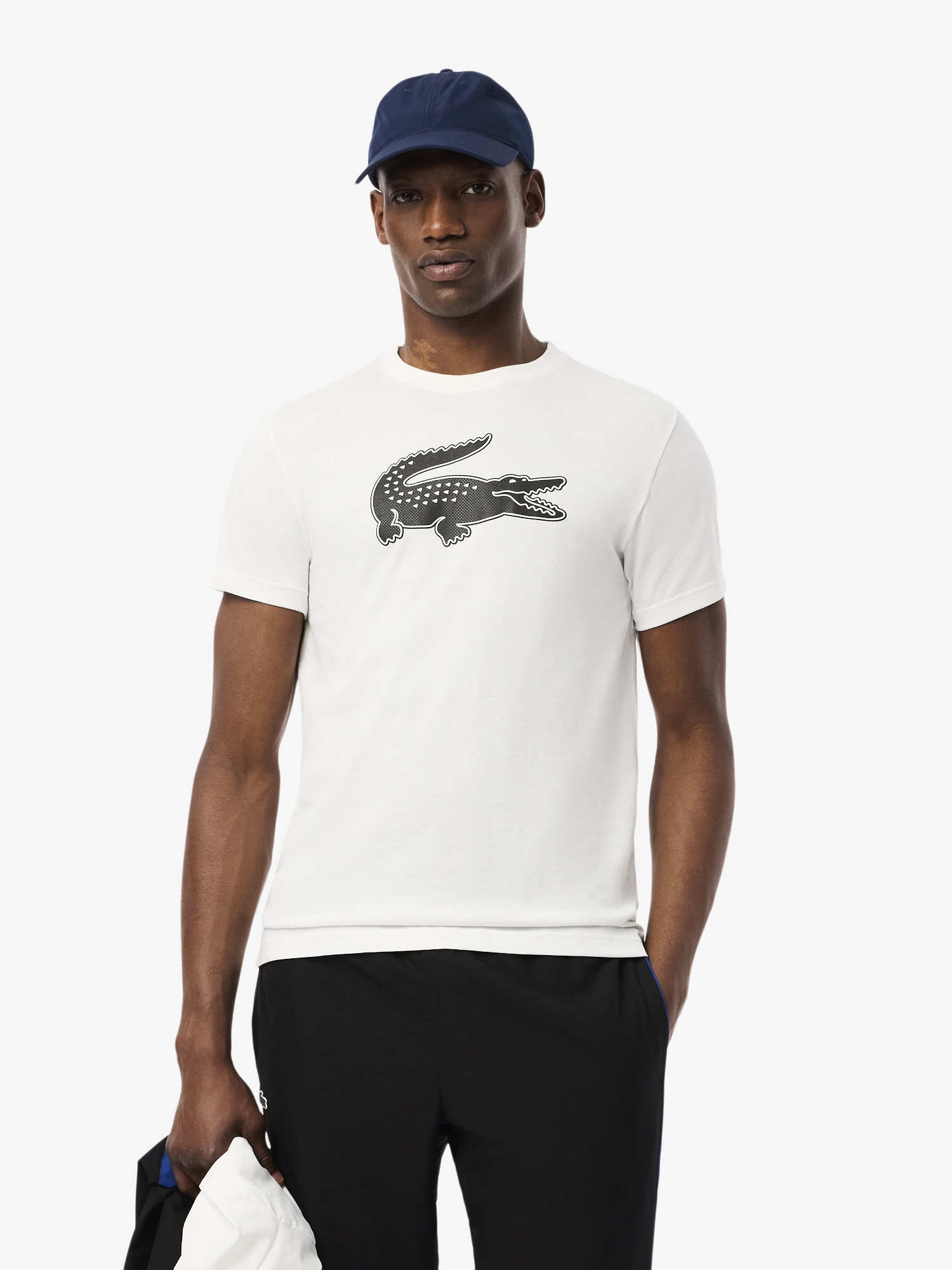 Ultra Dry XXL Logo Sport T-shirt White / Black | Lacoste Australia