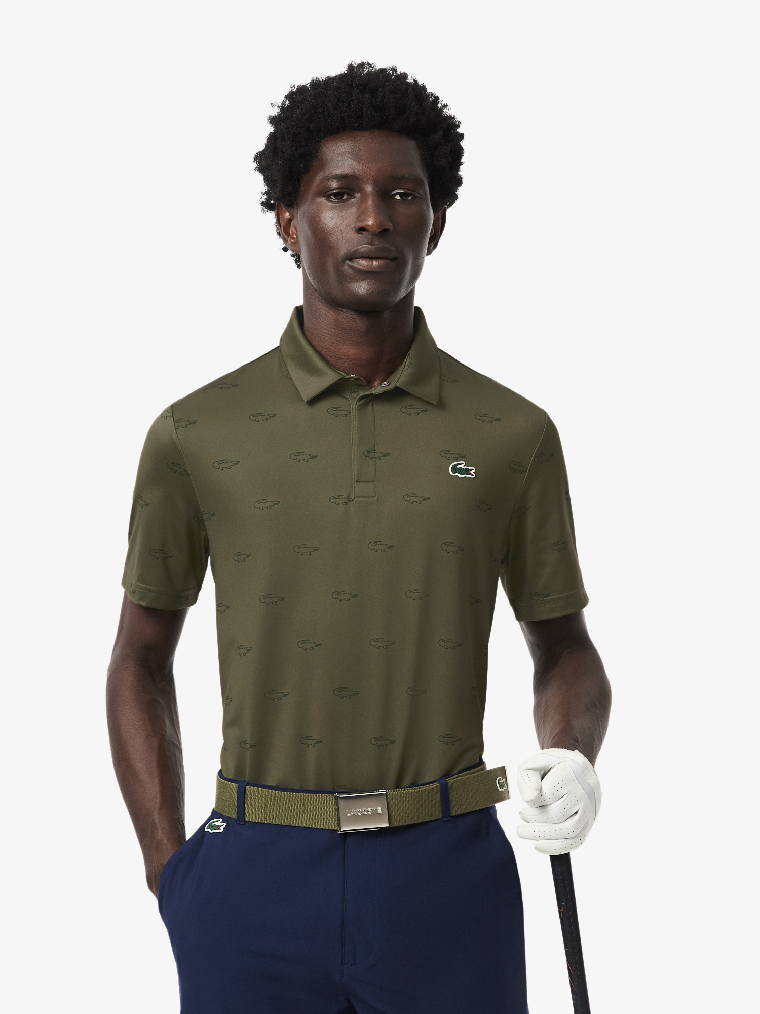 トップス tdk_void polo Regular Fit UV Protect Golf Polo Shirt Olive/Olive-Sinople