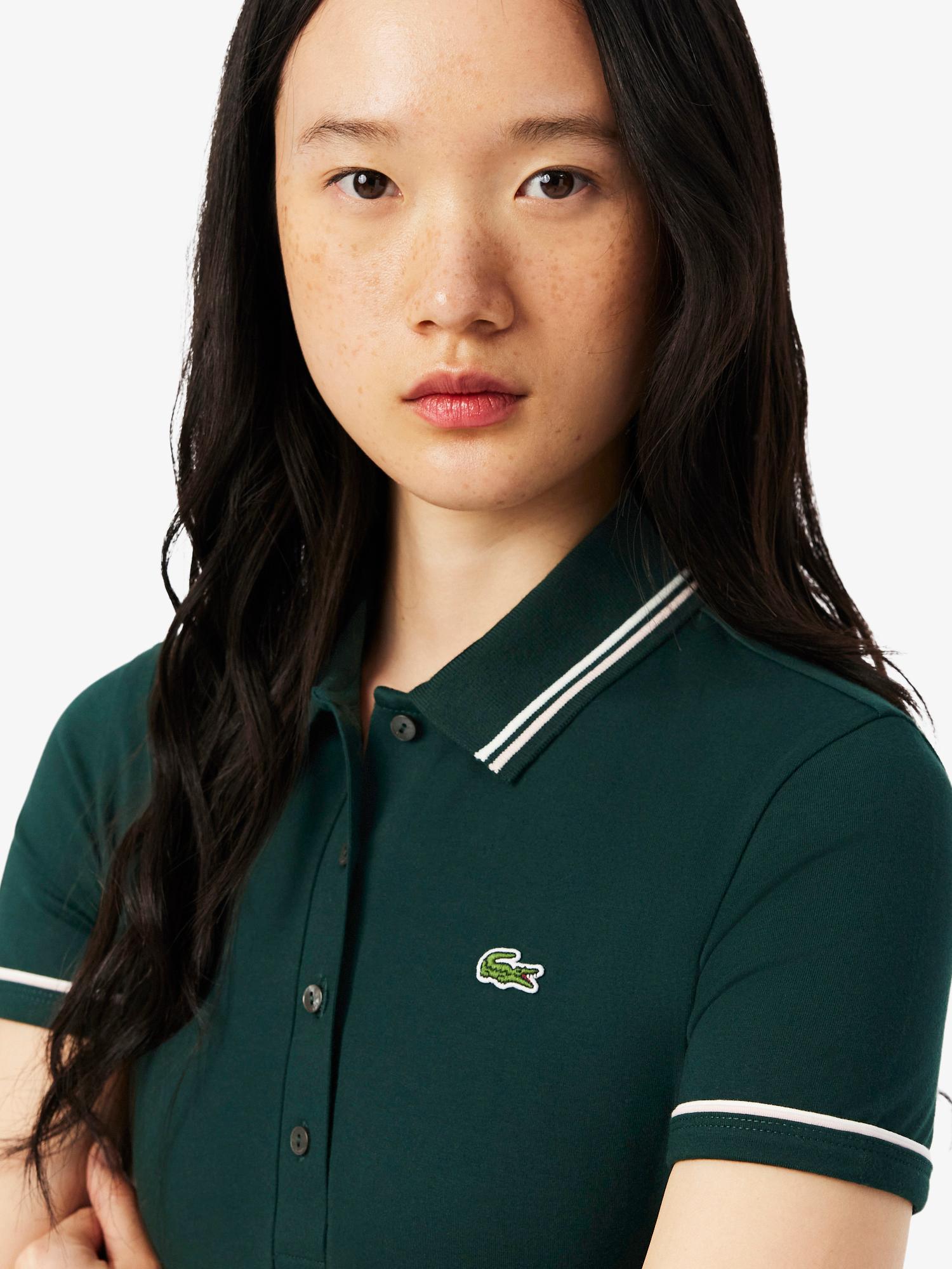 L.12.D Slim Fit Trim Detail Polo Shirt Sinople / Flour | Lacoste