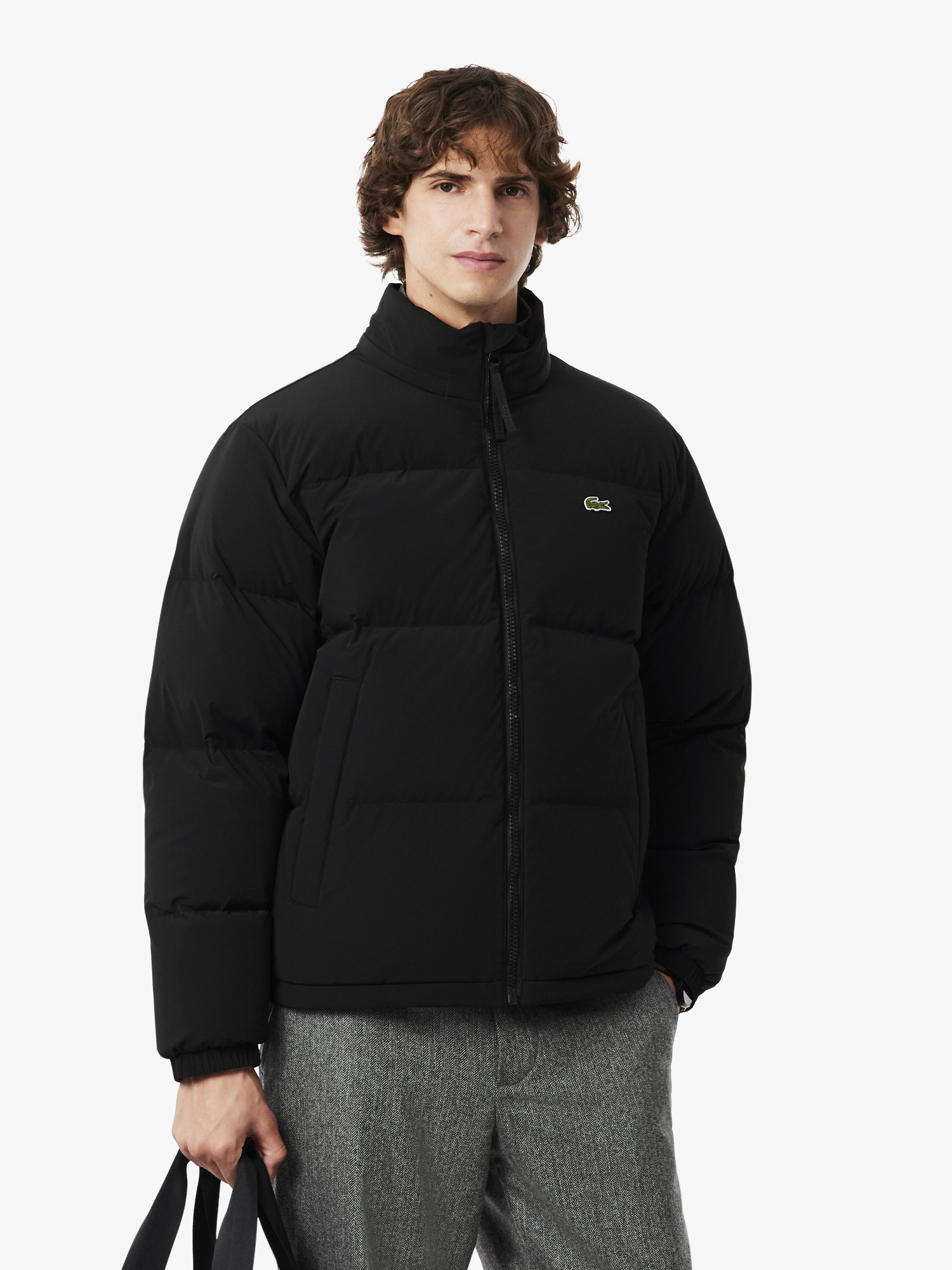 ココ‼️Lacoste ブラック ブルゾン Water-Repellent Hooded Down Jacket Black | Lacoste Australia