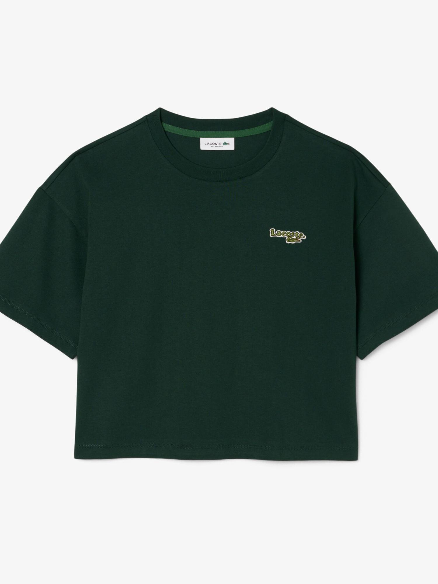 LACOSTE オリーブカラー Tシャツとショーツセット Lacoste Casual Cotton Jersey T-shirt Green | Lacoste Australia