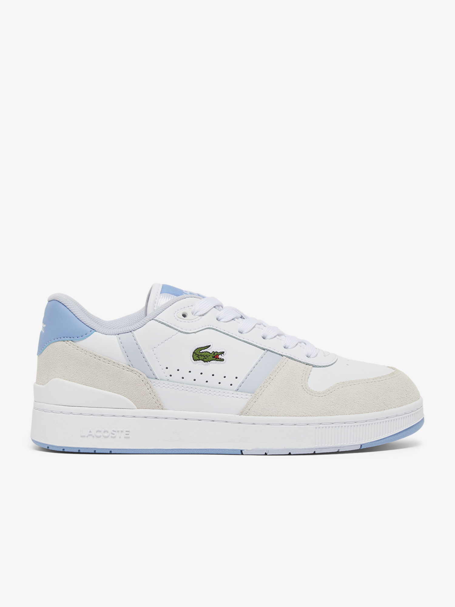 Women's T-Clip Set Leather Sneakers White / Light Khaki | Lacoste