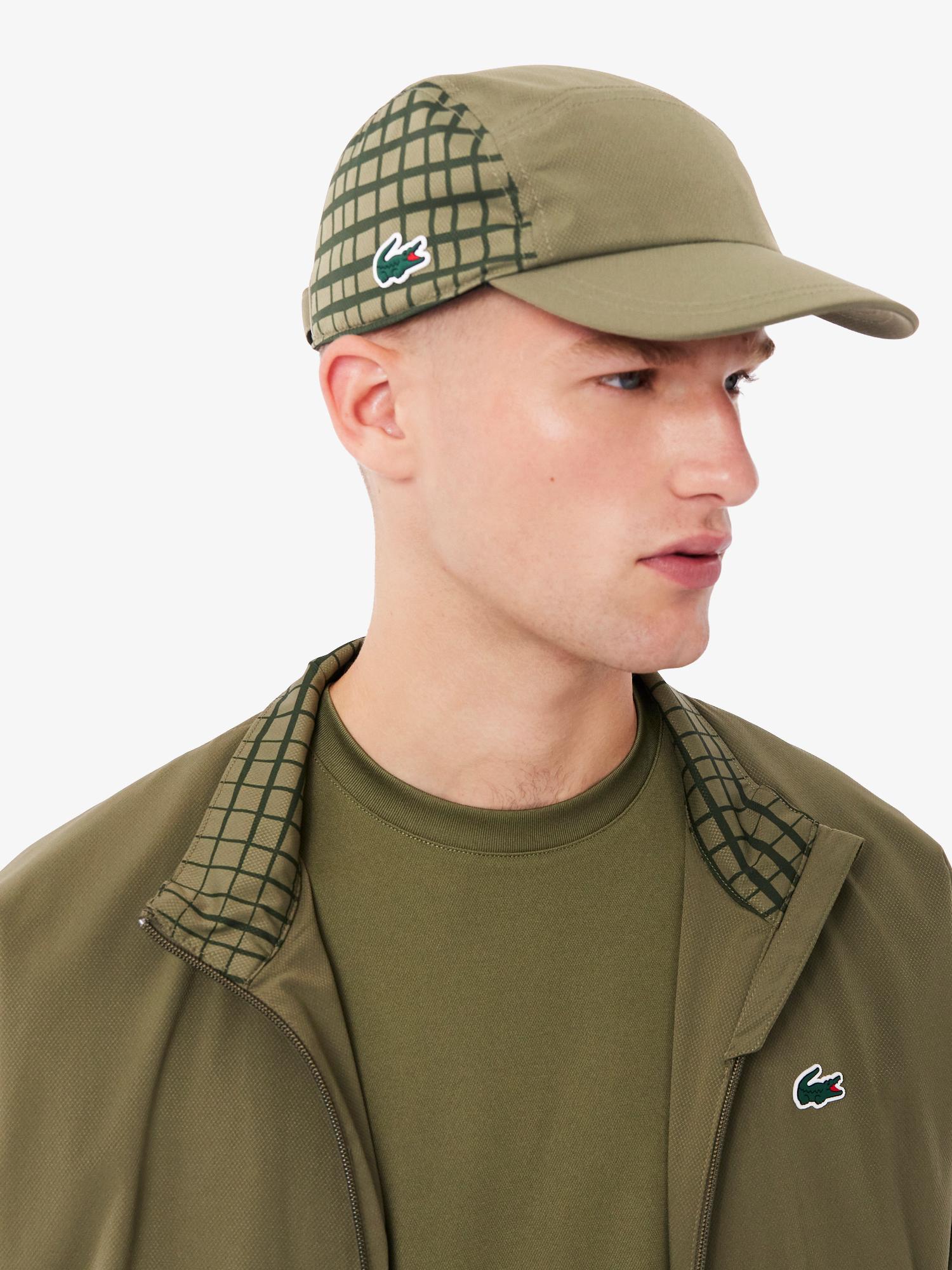 COTTON Ē CAP Graphic Print Tennis Cap Olive | Lacoste Australia