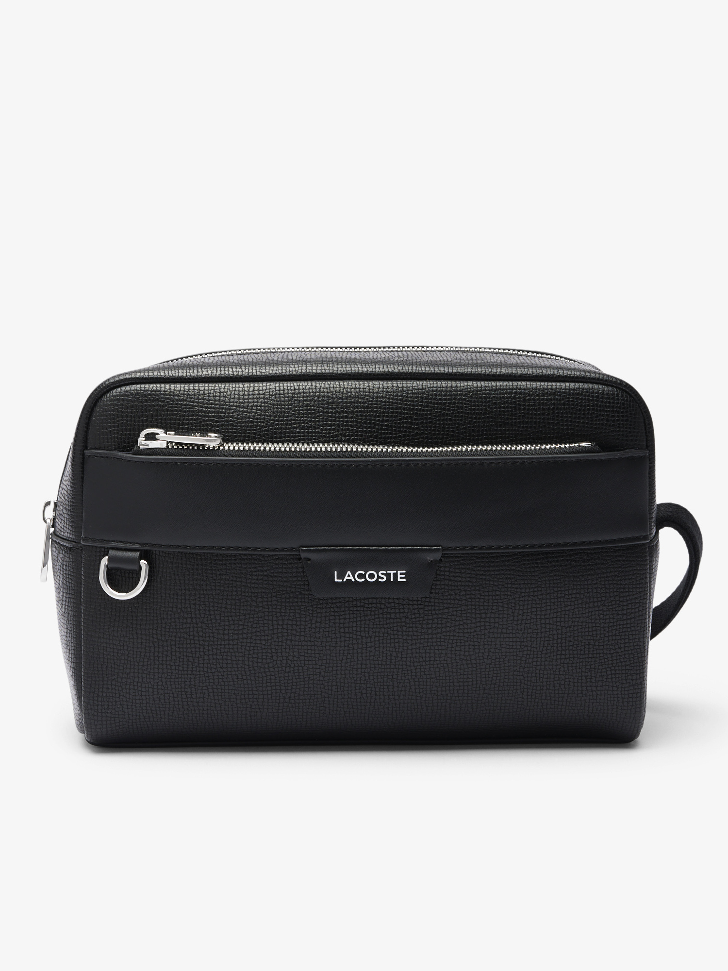 Lacoste Ossian Leather Vanity Bag Noir | Lacoste Australia
