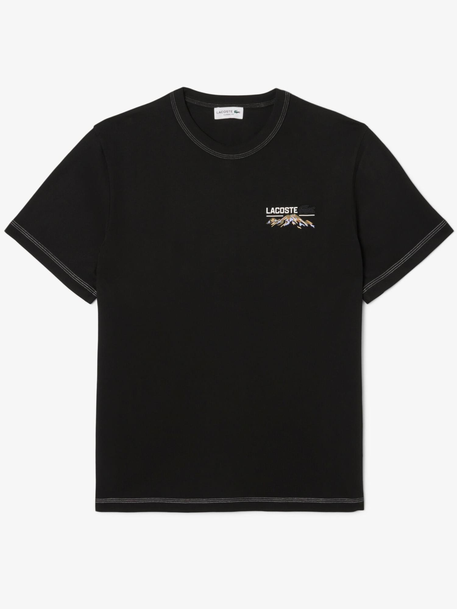 Multi Print Jersey T-shirt Black | Lacoste Australia