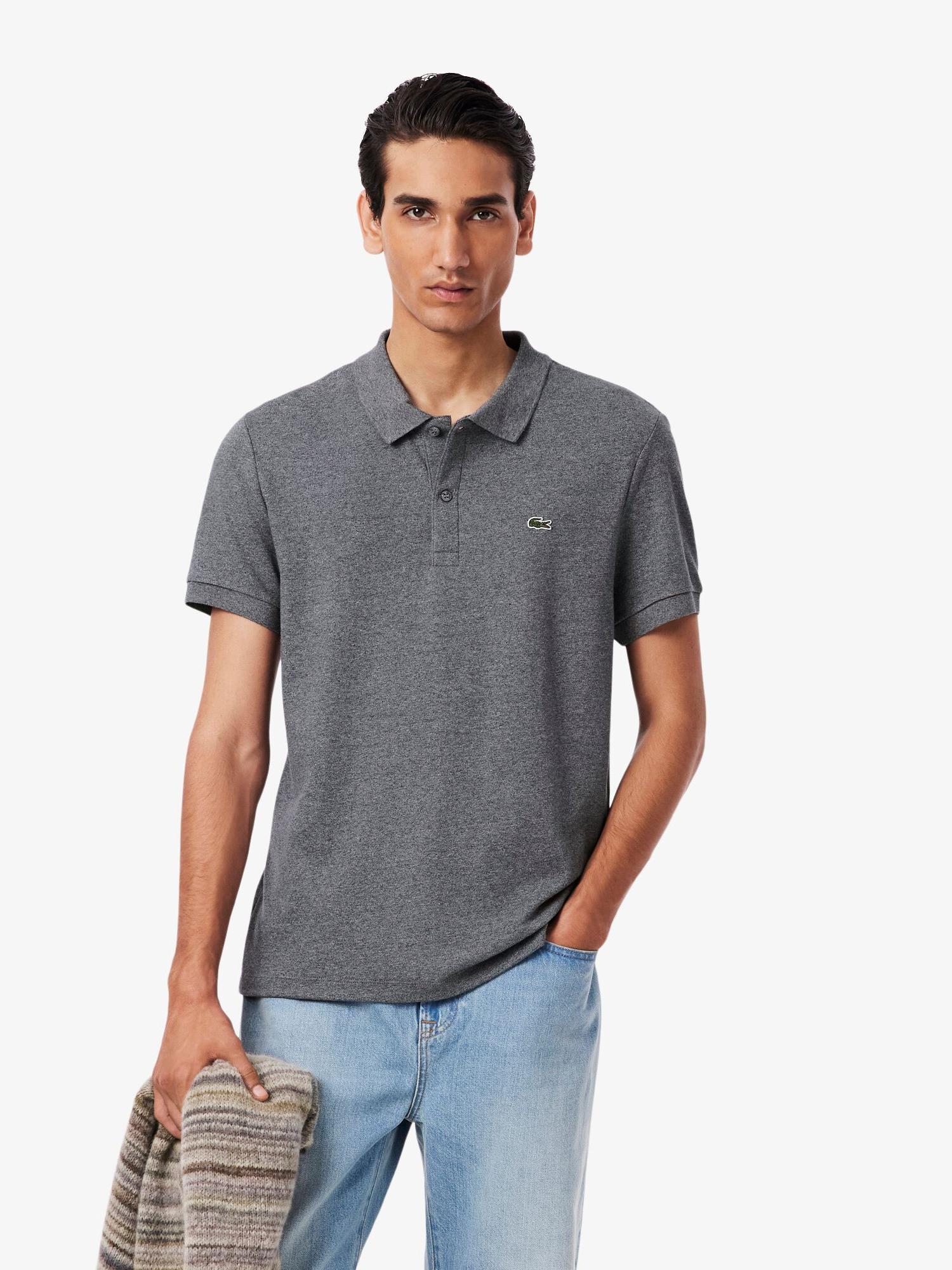 Regular Fit Cotton Pima Polo Shirt Eclipse Jaspe | Lacoste Australia