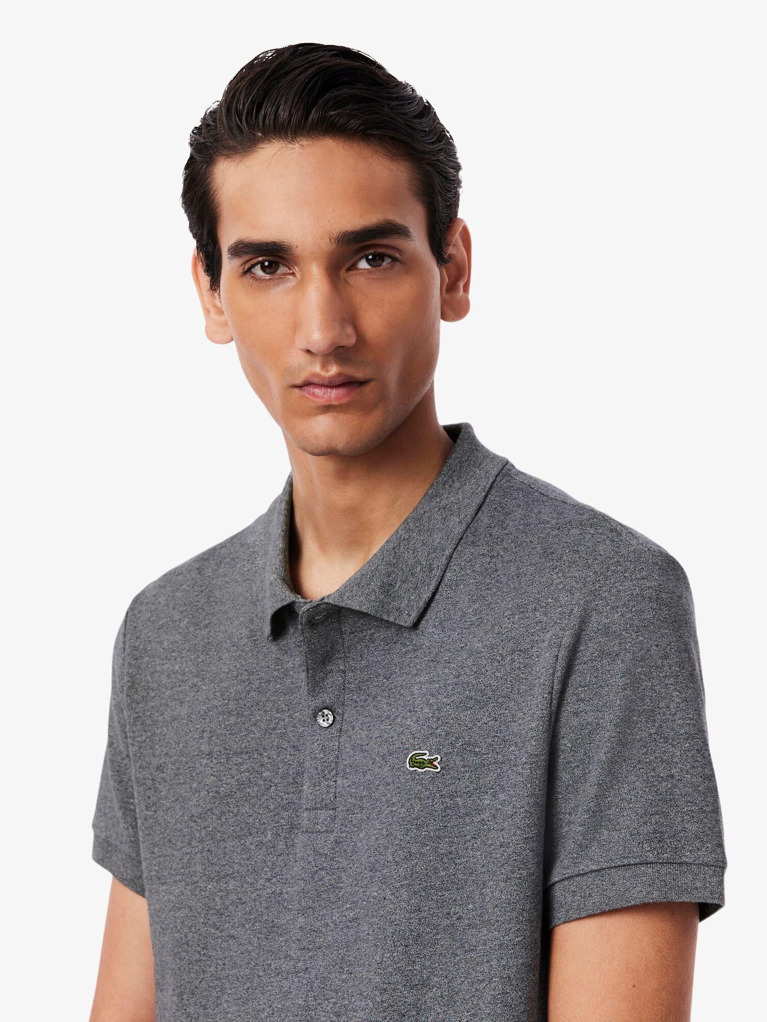 Regular Fit Cotton Pima Polo Shirt Eclipse Jaspe | Lacoste Australia
