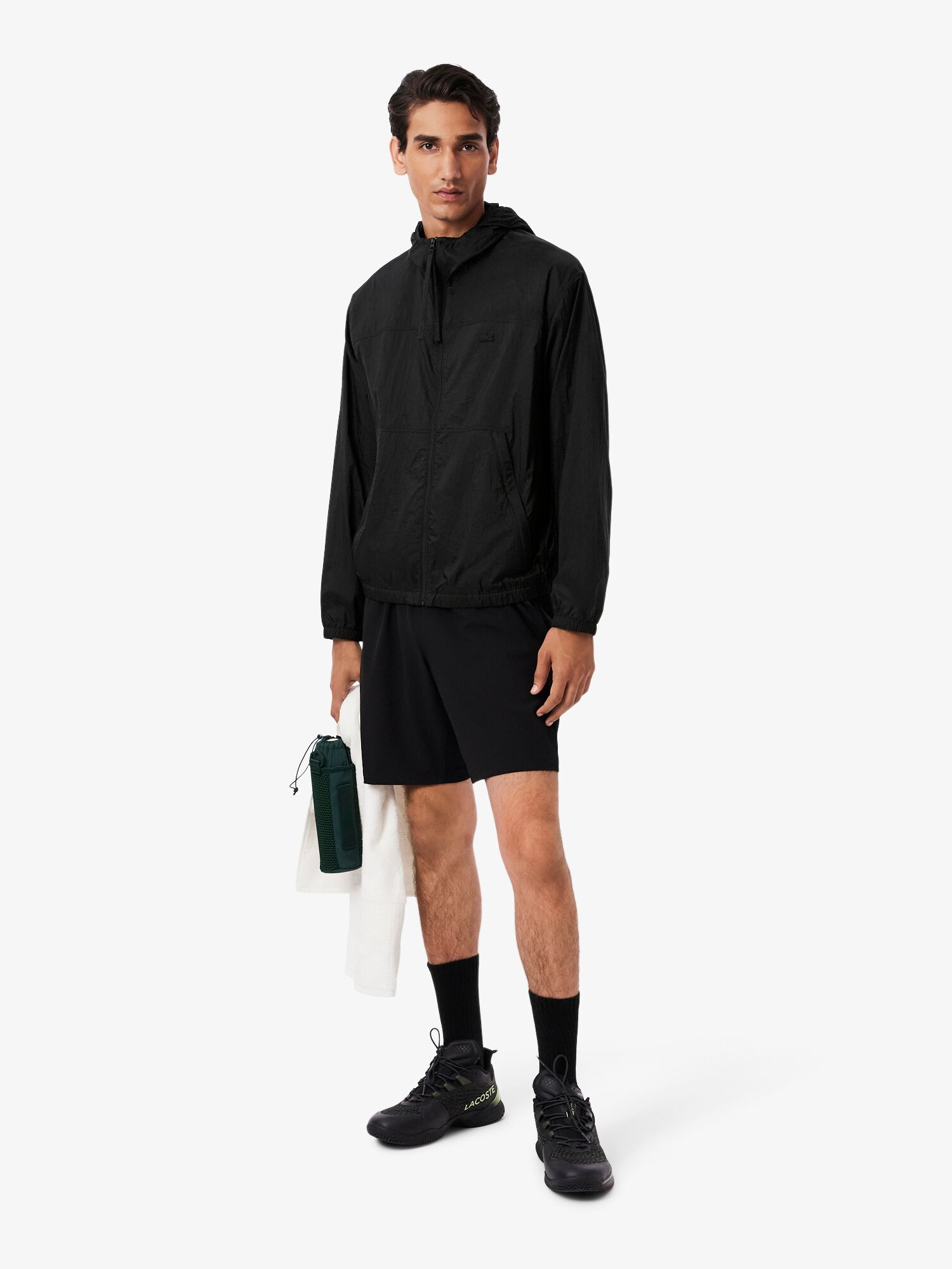 Water-Repellent Packable Nylon Jacket Black | Lacoste Australia