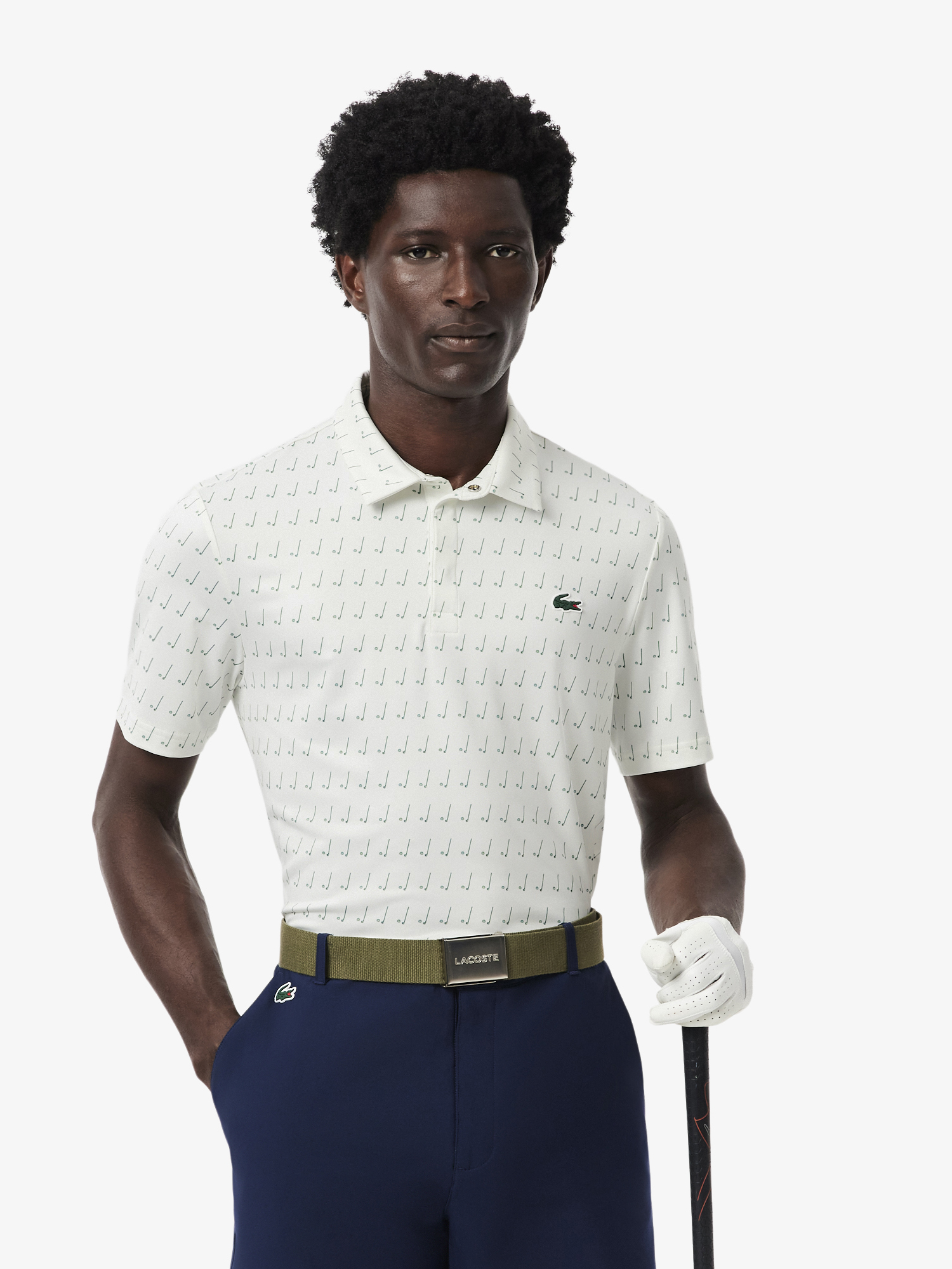 Regular Fit UV Protect Golf Polo Shirt Olive/Olive-Sinople