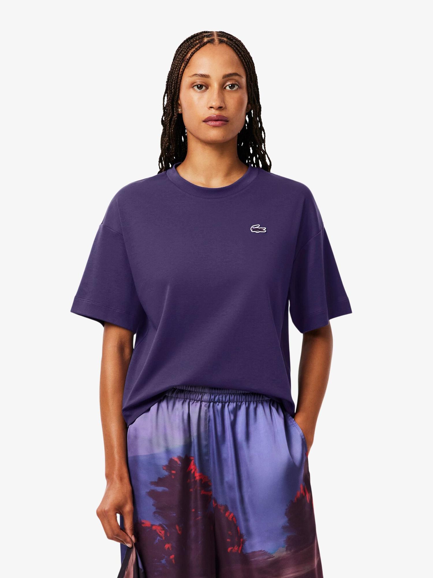Lacoste Relaxed Fit Landscape Crocodile T-shirt Velvet | Lacoste